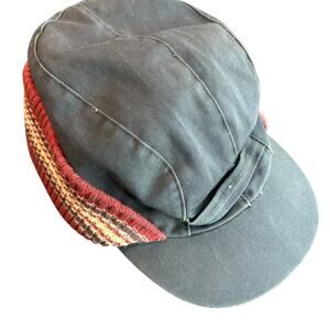 Stylish Black and Red Cap- vintage JC penny kids winter hat